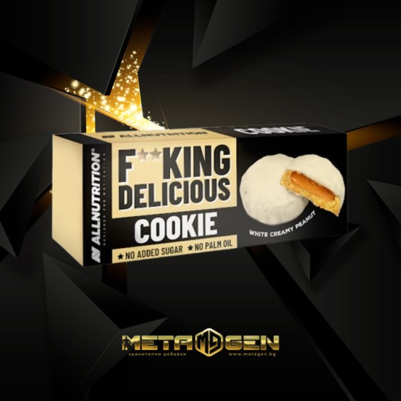 Allnutrition  F**King Delicious Cookie - White Creamy Peanut - Диетичен Десерт на супер цена Барове с малко захар