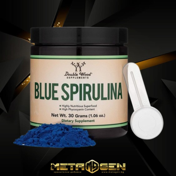 Double Wood Blue spirulina Синя спирулина Прах, 30 гр на изгодни цени Double Wood Blue spirulina Синя спирулина Прах, 30 гр на супер цена Добавки на растителна и билкова основа