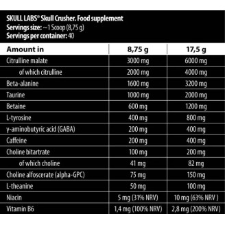 Skull Labs Skull Crusher Pre-Workout  350 гр на супер цена Азотни бустери / напомпващи