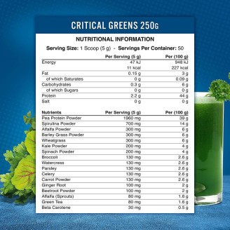 Applied Nutrition Critical Greens 250 гр / 50 дози на супер цена Антиоксиданти