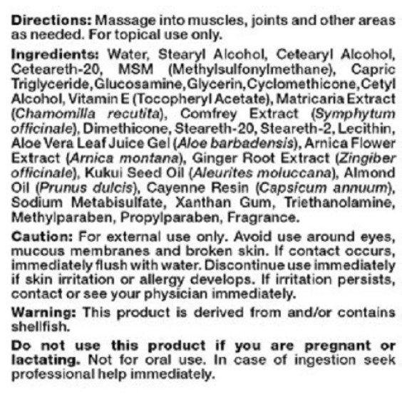 Natrol MSM & Glucosamine Creme 118 мл на изгодни цени Natrol MSM & Glucosamine Creme 118 мл на супер цена Комплексни форми за стави