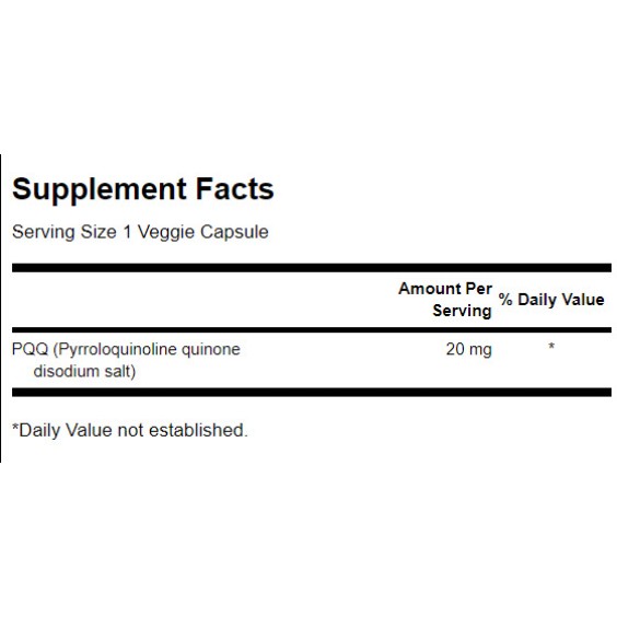 Swanson PQQ Pyrroloquinoline Quinone 20 мг / 30 капсули на изгодни цени Swanson PQQ Pyrroloquinoline Quinone 20 мг / 30 капсули на супер цена Здраве и тонус