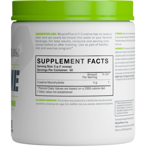 Musclepharm Creatine 300 грама / 60 дози  на супер цена Креатин Монохидрат