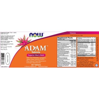 NOW ADAM™ Superior Mens Multiple Vitamin 60 таблетки на супер цена Витамини за мъже
