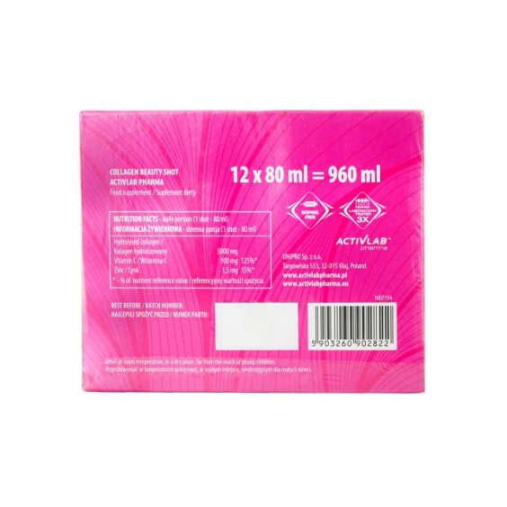ACTIVLAB Collagen Beauty Shot 12 x 80 мл на изгодни цени ACTIVLAB Collagen Beauty Shot 12 x 80 мл на супер цена Колаген