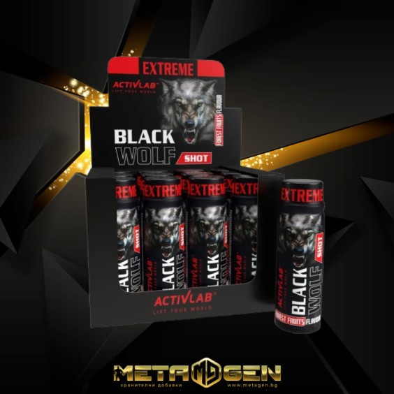 ActivLab BLACK WOLF SHOT - кутия 12бр 80ml на супер цена Азотни бустери / напомпващи