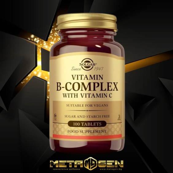 Solgar B-Complex Stress Formula with Vitamin C, 100 tabl на изгодни цени Solgar B-Complex Stress Formula with Vitamin C, 100 tabl на супер цена Витамин B