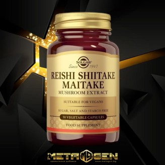 Solgar Reishi Shiitake Maitake Mushroom Extract, 50 vcaps Solgar Reishi Shiitake Maitake Mushroom Extract, 50 vcaps на супер цена Хранителни добавки за черен дроб