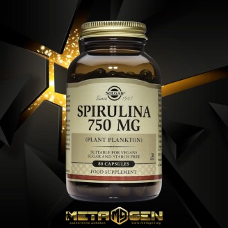 Solgar Spirulina 750 мг / 80 таблетки на супер цена Добавки на растителна и билкова основа
