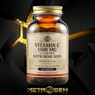 Solgar Vitamin C 1500 mg + Rose Hips 90 таблетки на супер цена Витамин C