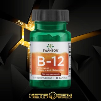 Swanson Vitamin B-12 500 мкг / 30 капсули на супер цена Витамин B