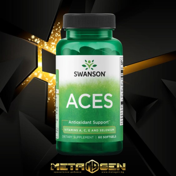 Swanson Vitamins A, C, E & Selenium (ACES) 60 гел капсули на супер цена Витамини от А до Я