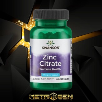 Swanson Zinc (citrate) 30 мг / 60 капсули на супер цена Калций, Магнезий, Цинк
