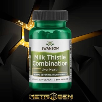 Swanson Milk Thistle Combination 60 капсули  на супер цена Хранителни добавки за черен дроб