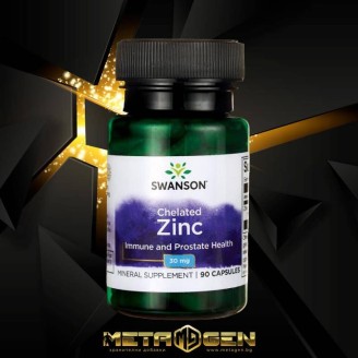 Swanson Chelated Zinc 30 мг / 90 капсули на супер цена Калций, Магнезий, Цинк