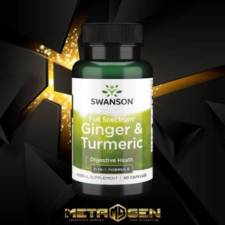 Swanson Full Spectrum Ginger & Turmeric 60 капсули на супер цена Добавки на растителна и билкова основа