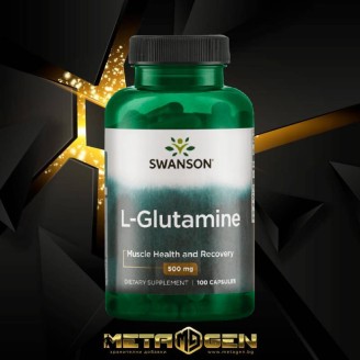 Swanson L-Glutamine 500 мг / 100 капсули на супер цена Глутамин 