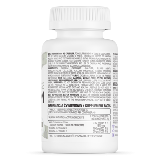 OstroVit  Oyster Shell Calcium 400 mg / with D3 + K2 / 90 Tabs на супер цена Витамини от А до Я