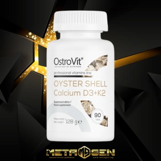 OstroVit  Oyster Shell Calcium 400 mg / with D3 + K2 / 90 Tabs на супер цена Витамини от А до Я