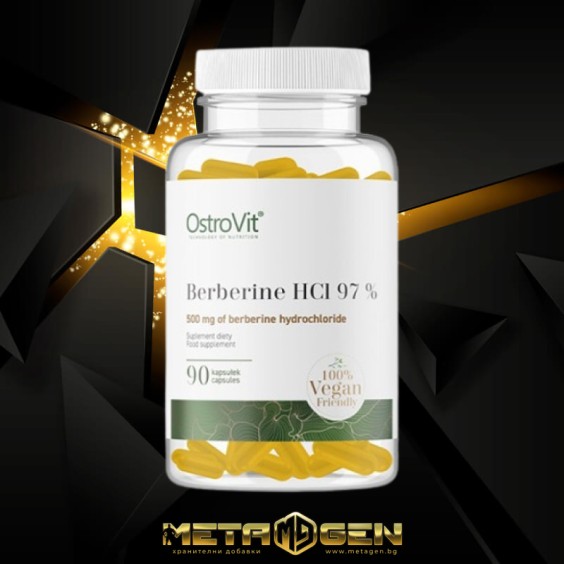 OstroVit Berberine HCl 500 mg | 97% Berberis Root Extract 90 капсули на супер цена Добавки на растителна и билкова основа