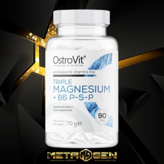 OstroVit Triple Magnesium + B6 P-5-P 90 капсули на супер цена Магнезий