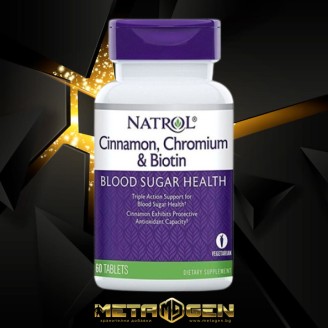 Natrol Cinnamon Biotin Chromium 60 таблетки на супер цена Добавки на растителна и билкова основа