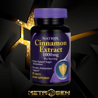 Natrol Cinnamon Extract 1000 мг / 80 таблетки на супер цена Добавки на растителна и билкова основа