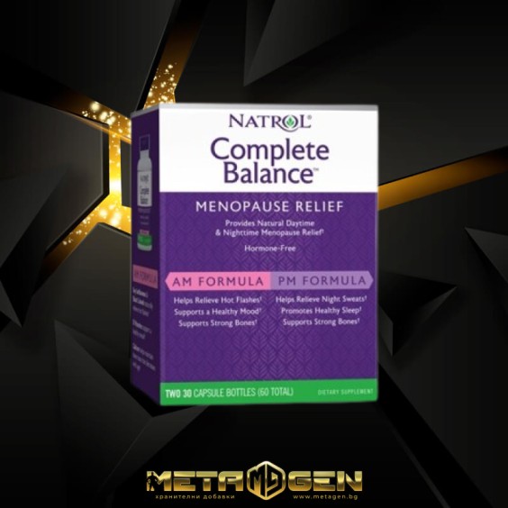 Natrol Complete Balance for Menopause AM/PM 2х30 капсули на изгодни цени Natrol Complete Balance for Menopause AM/PM 2х30 капсули на супер цена Хранителни добавки за сън