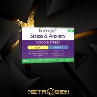 Natrol Stress & Anxiety 10+10 таблетки на супер цена Хранителни добавки за сън