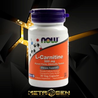NOW L-Carnitine 500 мг - 30 капсули на супер цена Л Карнитин