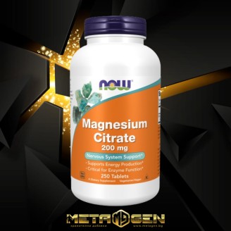 NOW MAGNESIUM CITRATE 200 MG - 250 Tabs на супер цена Калций, Магнезий, Цинк