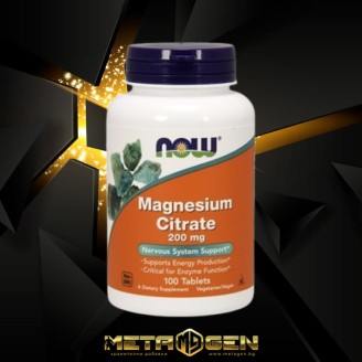 NOW Magnesium Citrate 200mg. / 100 Tabs на супер цена Калций, Магнезий, Цинк