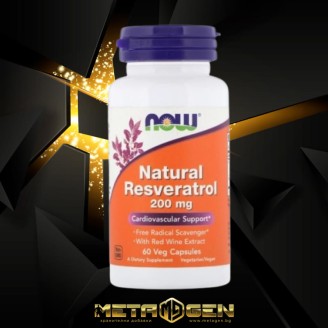 NOW Natural Resveratrol /Mega Potency/ 200 мг / 60 капсули на супер цена Ресвератрол