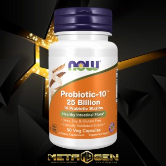 NOW Probiotic-10 ™ / 25 Billion / 50 капсули на супер цена Пробиотици
