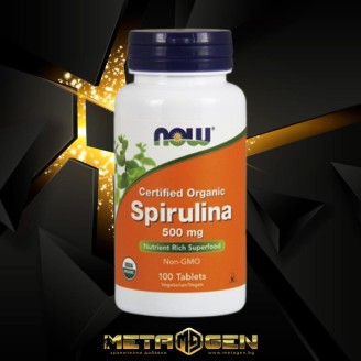 NOW Spirulina 500 мг / 100 таблетки на супер цена Добавки на растителна и билкова основа