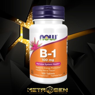 NOW VITAMIN B-1 (THIAMINE) 100 МГ - 100 ТАБЛЕТКИ на супер цена Витамин B