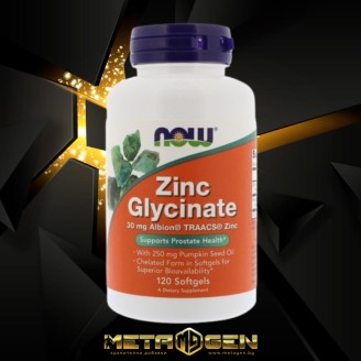NOW Zinc Glycinate 30mg. / 120 Softgels на супер цена Калций, Магнезий, Цинк