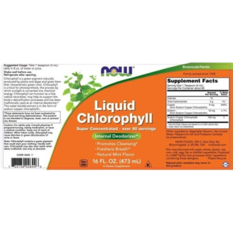 NOW Liquid Chlorophyll & Mint 473 мл на супер цена Здраве и тонус