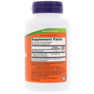 NOW Dandelion Root 500mg - 100 caps на супер цена Имуностимулатори