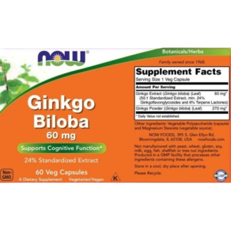 NOW Ginkgo Biloba 120 mg - 100 caps на супер цена Здраве и тонус