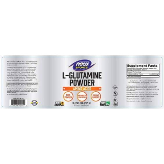 NOW L-Glutamine Powder 454 гр на изгодни цени NOW L-Glutamine Powder 454 гр на супер цена Глутамин