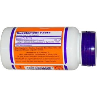 NOW Gymnema Sylvestre 400 mg - 90 caps на супер цена Добавки на растителна и билкова основа