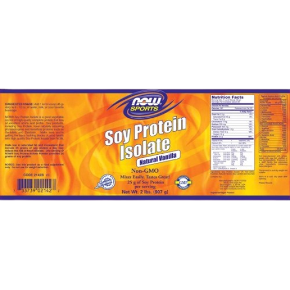 NOW Soy Protein Isolate 908 гр на изгодни цени NOW Soy Protein Isolate 908 гр на супер цена Веган протеин