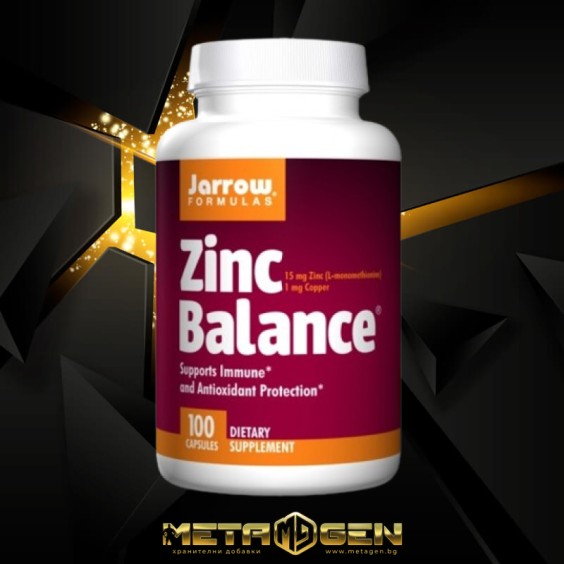 Jarrow Formulas Zinc Balance® (цинк) 100 капс./15 мг на супер цена Калций, Магнезий, Цинк