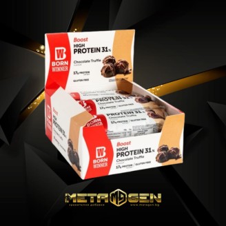 BORN WINNER Boost High Protein Bar 31% chocolate truffle 12x55 гр на супер цена Протеинови барове