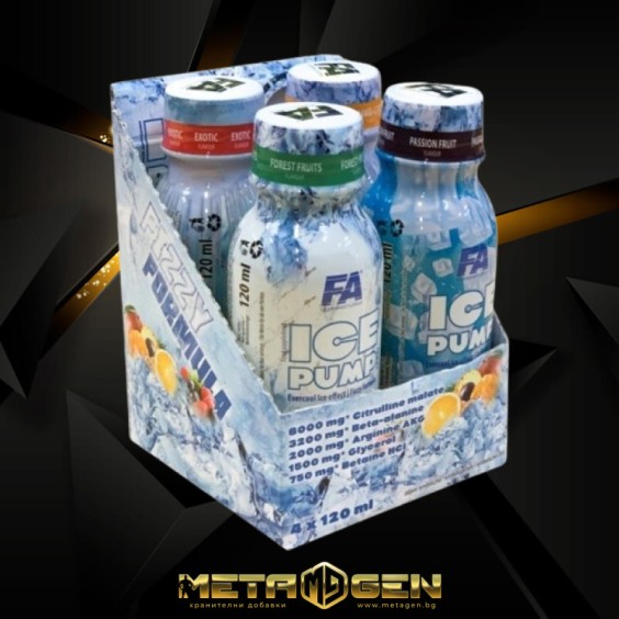 FA NUTRITION Ice Pump / Pre-Workout Shot 24x120 мл на супер цена Азотни бустери / напомпващи