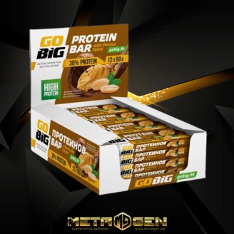 GO BIG protein bar Peanut Tahini 12х90 гр на супер цена Протеинови барове