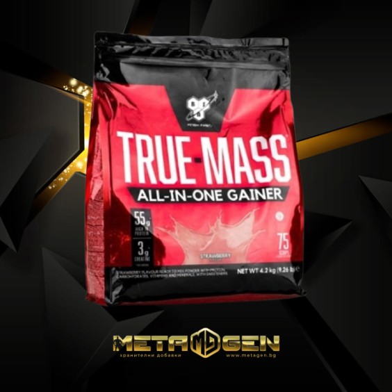 BSN True-Mass All In One 4200 гр на изгодни цени BSN True-Mass All In One 4200 гр на супер цена Гейнъри