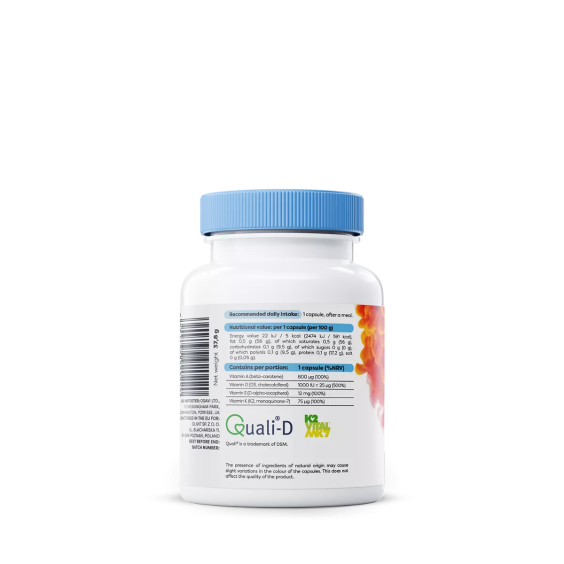 Osavi ADEK Vitamins | A + D + E + K | with Quali-D® 60 гел капсули на супер цена Витамини от А до Я
