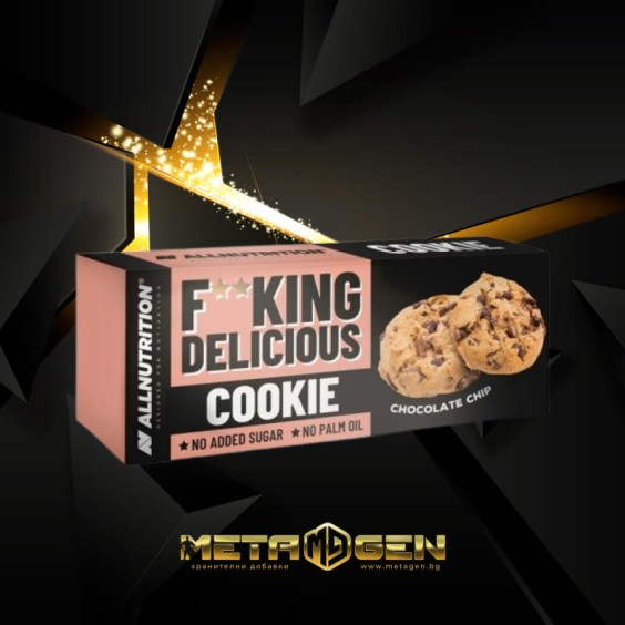 Allnutrition F**King Delicious Cookie - Chocolate Chip - Диетичен Десерт 135 гр на супер цена Барове с малко захар